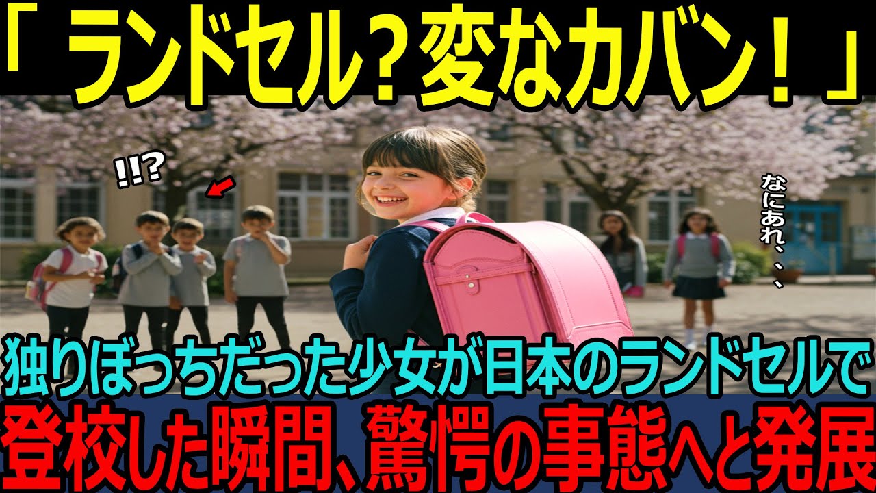 【海外の反応】独りぼっちだったフランス人少女が日本のランドセルを持って登校した結果...衝撃の事態へ