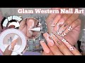 DIY Glam Western/Cowgirl Nail Art Tutorial STEP BY STEP | Kiara Sky Nails Gel Polish Design