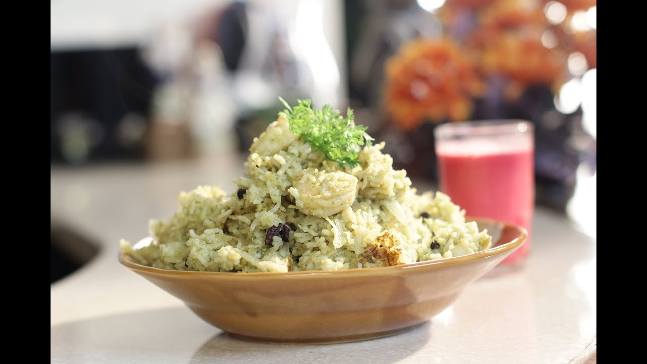 Green Prawn Pulao | Family Food Tales with Mrs Alyona Kapoor | Sanjeev Kapoor Khazana