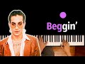 Måneskin - Beggin' ● караоке | PIANO_KARAOKE ● ᴴᴰ + НОТЫ & MIDI