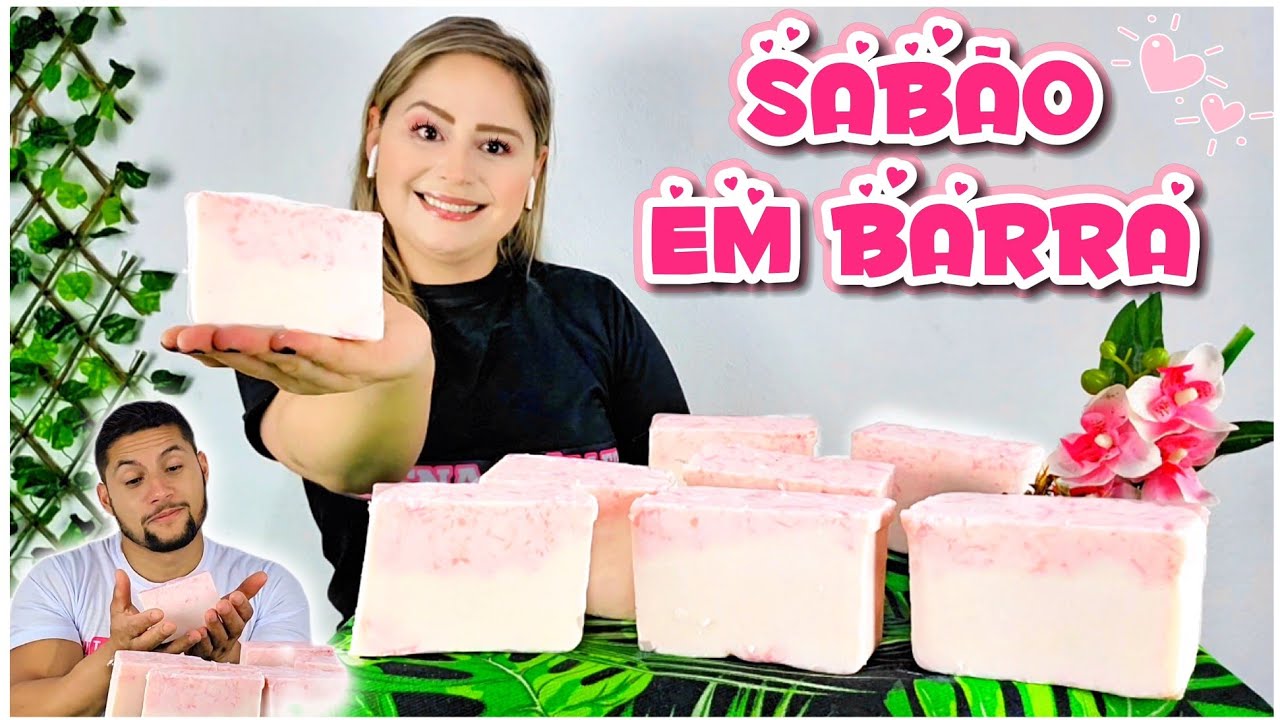 MEU MARIDO ENLOUQUECEU COM ESSE SABÃO EM BARRAS - SEM SODA- DURÃO DE SAL AÇÚCAR E ÁLCOOL