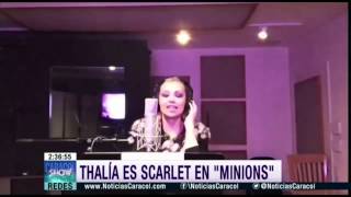 Thalia es Scarlet Overkill en los Minions (Noticias Caracol - 29.05.2015)