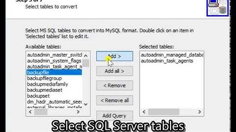 How to migrate MS SQL to MySQL