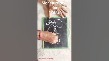 Signature style for "Rikta"...new_avtar.....comment your name to get one for yourself and subscribe