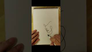 One line drawing face