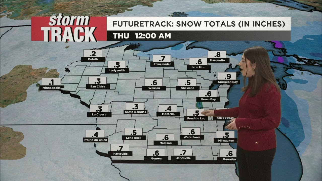Warmer temperatures with some snow showers today - YouTube