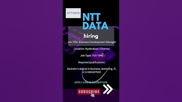 NTT DATA is Hiring|Latest Job in Hyderabad|Hyderabad jobs walkin interviews