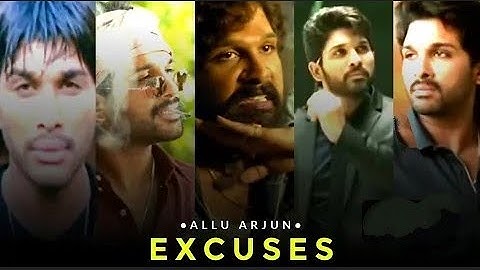 EXCUSES ft. Allu Arjun ||Pushpa|| #trendingnow #excuses 🤍🖤❤️