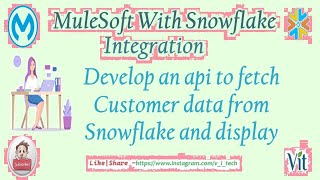 Use Case-1 | Create an API to Fetch Customer Table Data and Display @vitechtalks | Snowflake