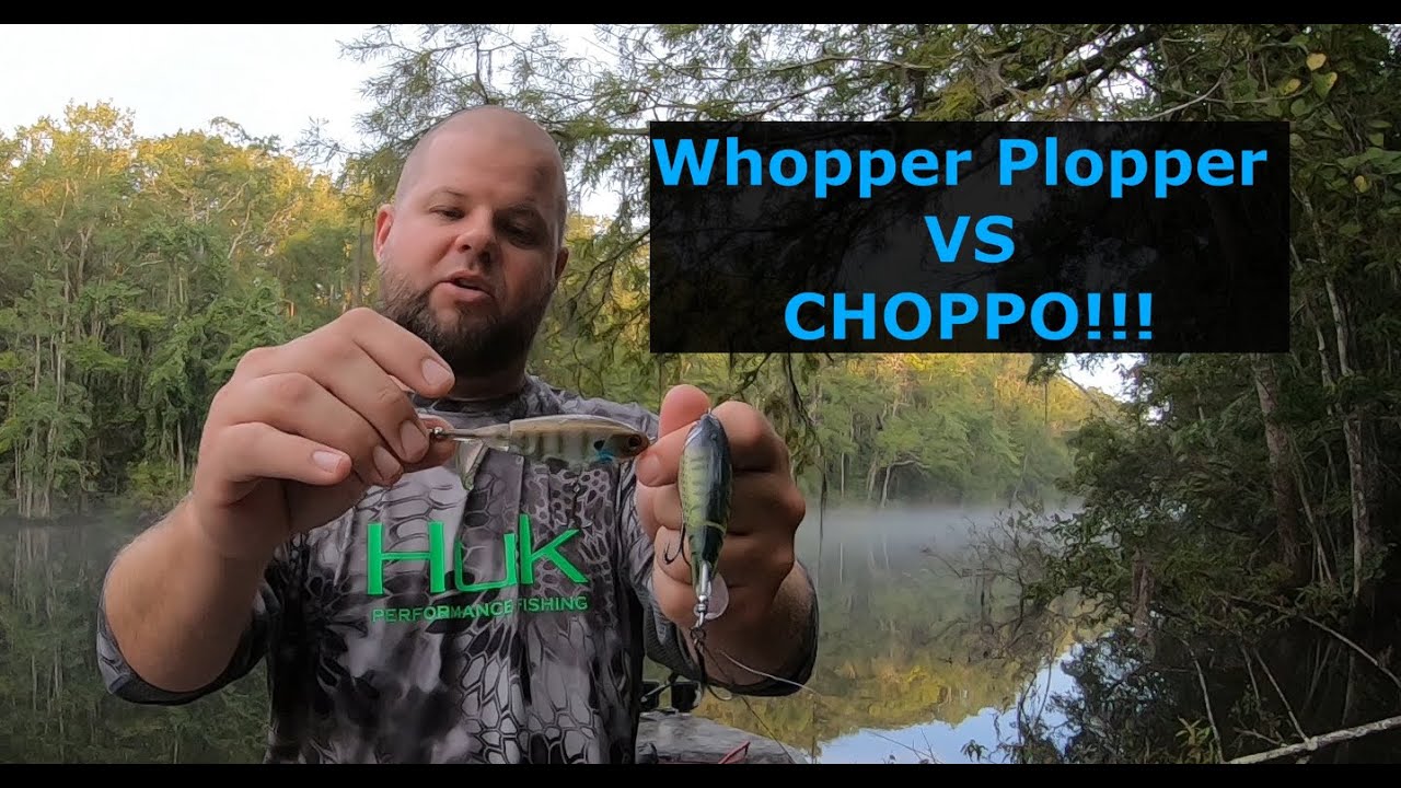 Whopper plopper VS Berkley Choppo!! Top water bass fishing!!
