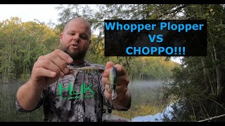 Whopper plopper VS Berkley Choppo!! Top water bass fishing!! 