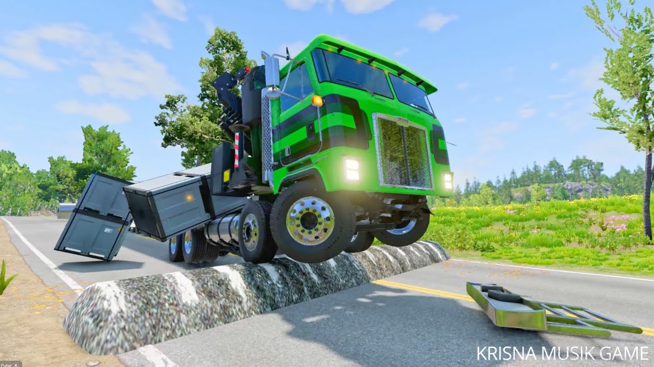 MOBIL VS MASSIVE SPEEDBUMP #20 - BeamNG Drive