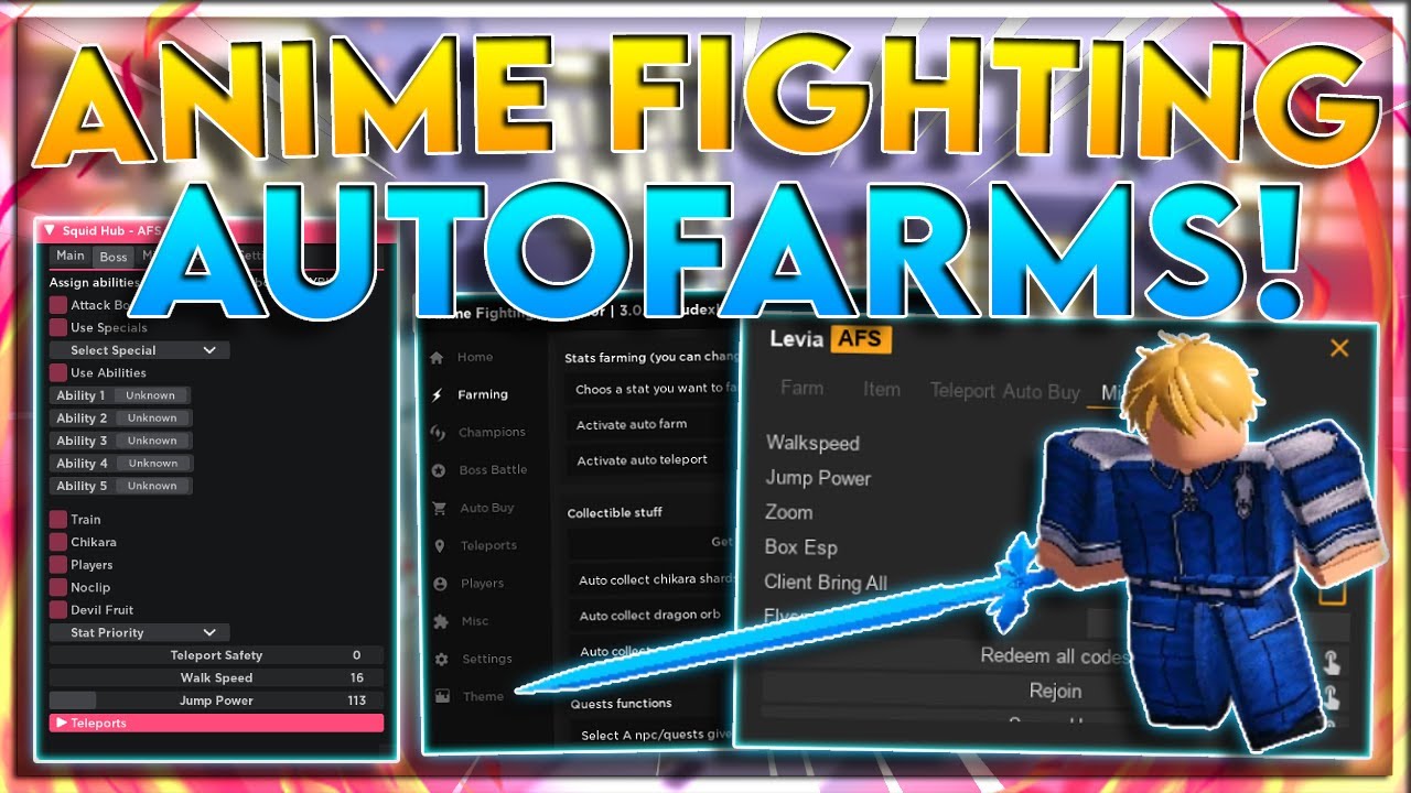 Anime Fighting Simulator [Auto Farm, Auto Farm All, Ait Jump] Scripts