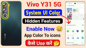 Vivo y31 5g System And App Ui Color Setting | Vivo y31 App icon Ui Color Setting Kaise On Kare