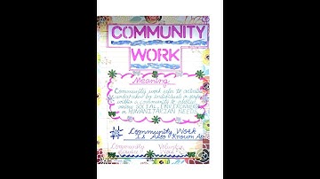 B.Ed. COMMUNITY ENGAGEMENT FILE {TOPIC- Community Work (1) }