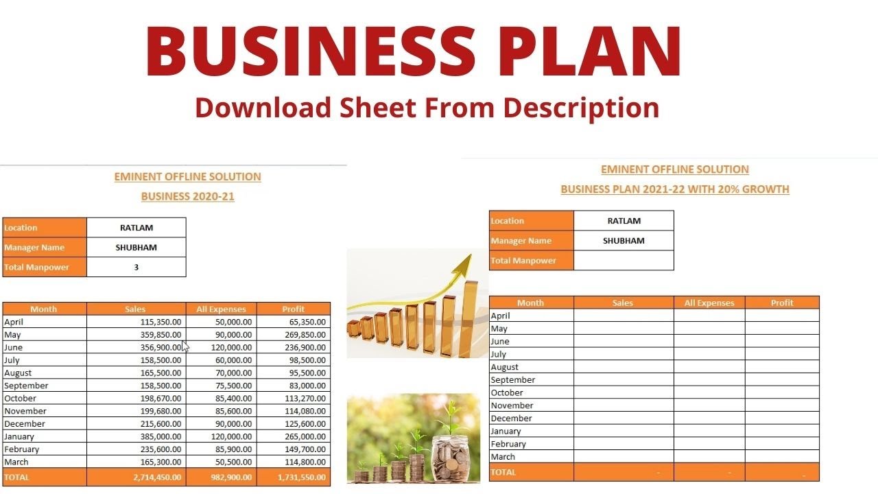 how to make business plan in excel