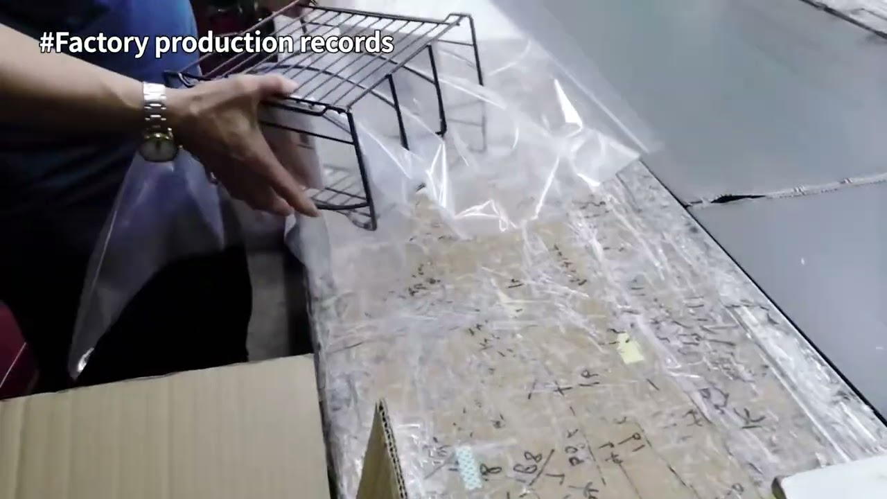 Let me share the packing process for a household wire storage rack？