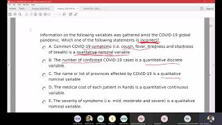 STA1610: ONLINE EXAM - Practice Session 1