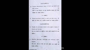 B.com 6th sem ( Goods and services tax)/ May 2023