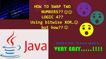Swap two number in java using Bitwise(XOR) operator .|Hindi| for Beginners