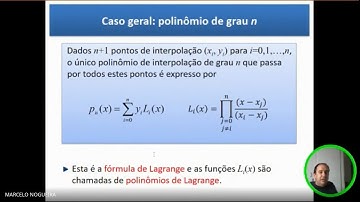 Computação Numérica - Aula 15 -  Interpolação de Lagrange