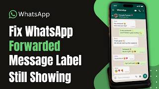 How to Fix WhatsApp Forwarded Message Label Still Showing !