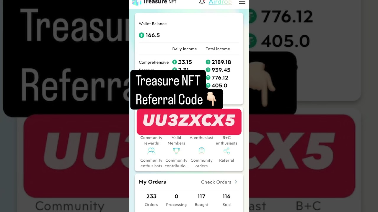 Treasure NFT Referral Code Today For Asia And Europe NFT Ka Account Banane Ka Tarika 