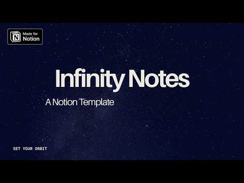 How to Organize Your Notes in Notion (Infinity Notes Template)
