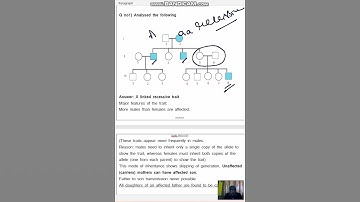 pedigree ana;ysis - x linked recessive trait