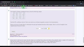 HW Example: Confidence Interval of the Mean (with Google Sheets or Excel)