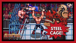 Road Warriors vs. bWo in a STEEL CAGE! | RetroMania Wrestling Gameplay screenshot 4