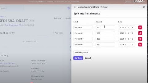 Stripe Invoice Installments App