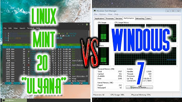 Linux Mint 20 "Ulyana" Mate vs Windows 7 (RAM USAGE COMPARISON)