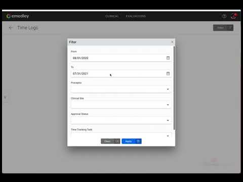 eMedley Tutorial #5: Time Logs - Pre-Licensure