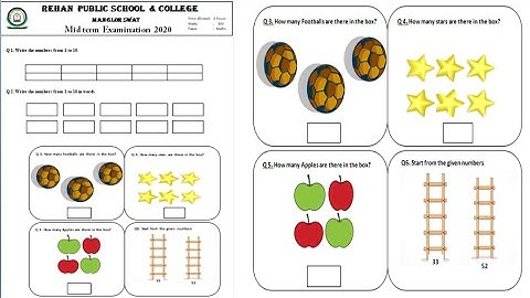 How to Create Maths paper for Class Nursery/KG in Ms word | Maths Paper format