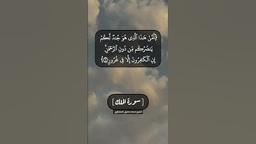 سورة الملك الآية ١٩ الى ٢١ بصوت الشيخ محمد صديق المنشاوي