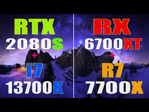 RTX 2080 SUPER + INTEL i7 13700K vs RX 6700XT + RYZEN 7 7700X || PC GAMES TEST ||