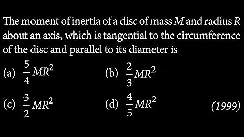 The moment of inertia of a uniform circular disc of radius R and mass M about an axis RT DTS 06 Q4