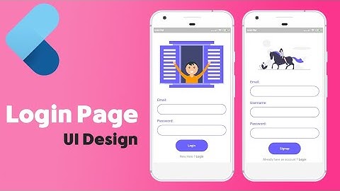 Login Page  -  Flutter UI Design - Speed Code