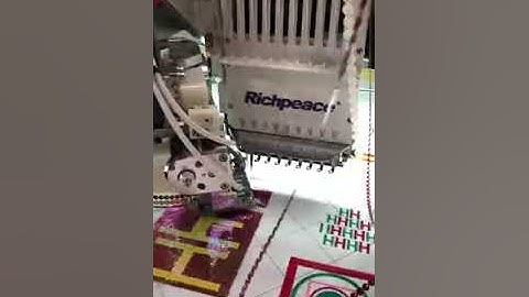 8 sequins embroidery machine is testing in richpeace factory