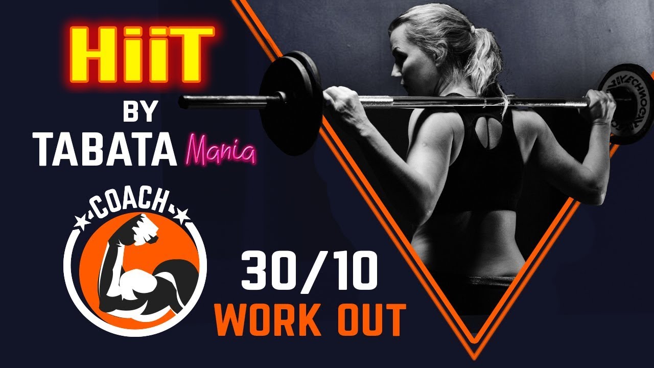 TABATA 30/10 - HiiT Workout music w/ TIMER -Tabata Mania hiit con pesas