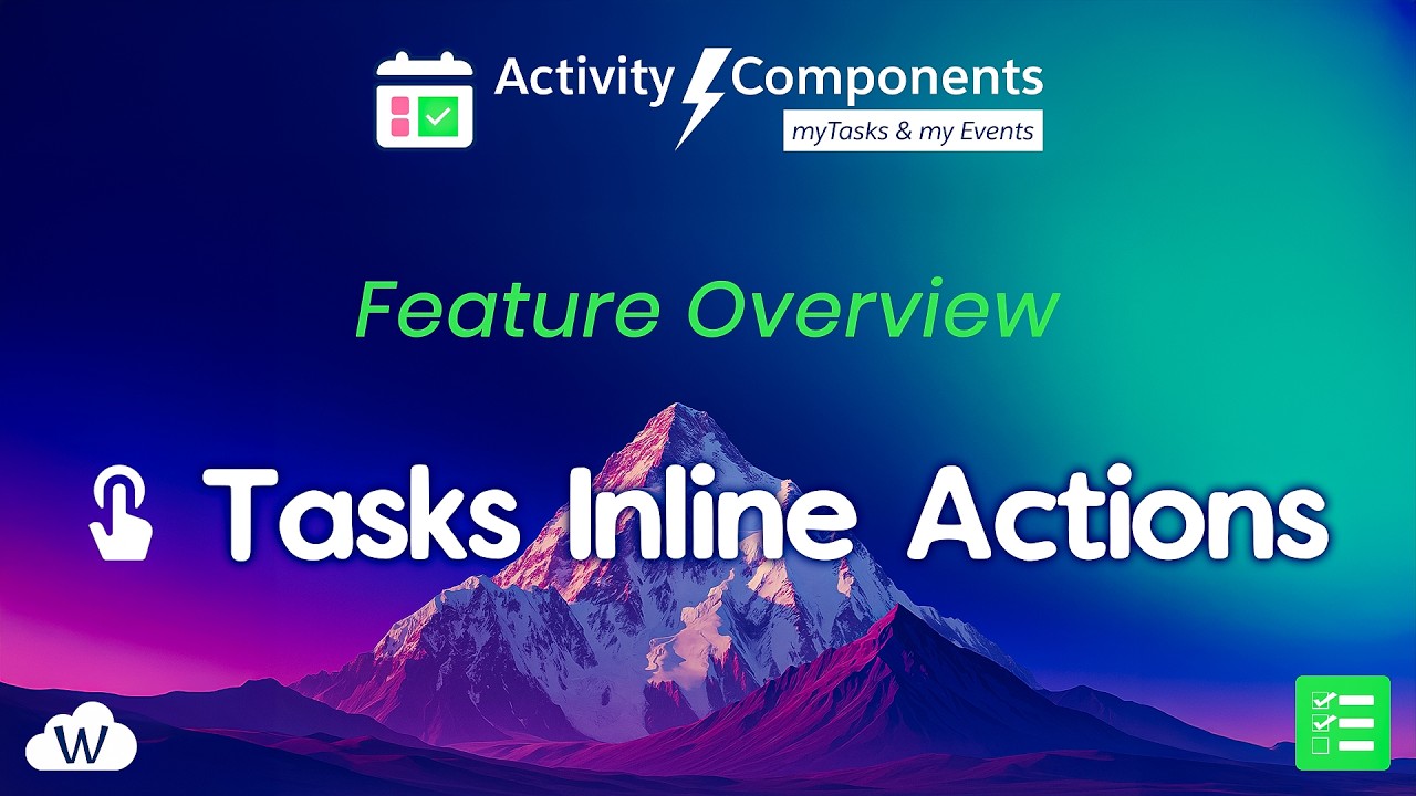 Tasks Inline Actions – Task Component Feature Overview - YouTube
