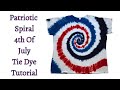 Tie-Dye Pattern: Patriotic Spiral For Fourth Of July