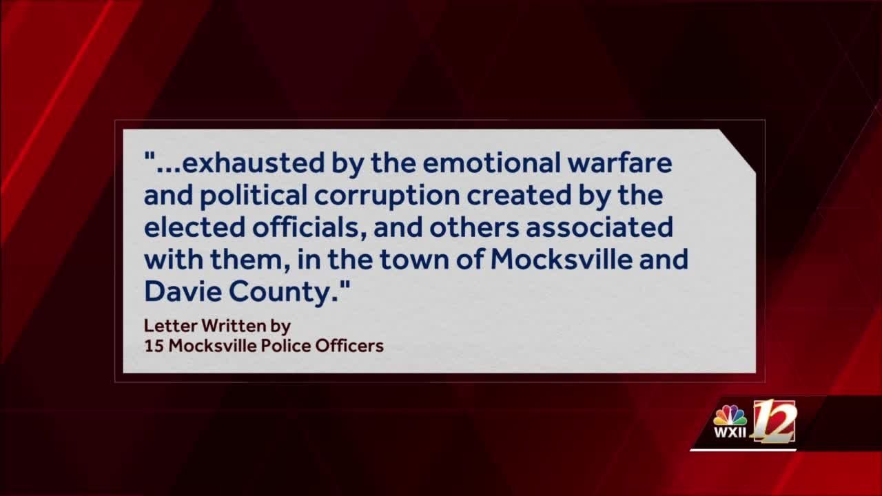 'Expect a mass exit' 15 Mocksville Police Department employees