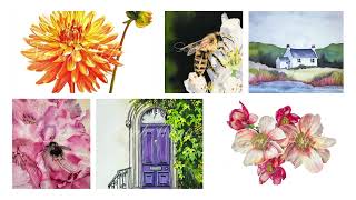 Watercolor Flowers & Landscapes | Art Collage by Sarah Whyte screenshot 3