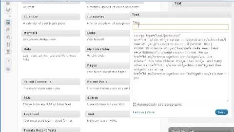 How to add videos to your sidebar using Youtube Sidebar Widget on Widgetbox.com