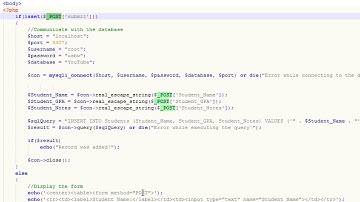 MySQL & PHP  - 1 -  INSERT Query