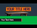 Copyright free lower third green screen animation free download | Title animation Greenscreen Video