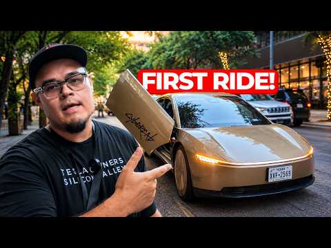 One of the world's first Tesla Cybercab Rides