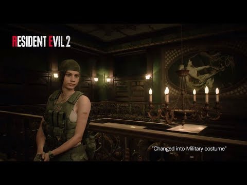 Resident Evil 2 - Claire Military DLC Costume Gameplay